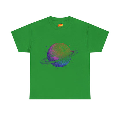 Space Art Ringed Planet Graphic Tee Shirt