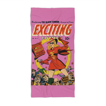 Miss Masque Beach Towel Pink