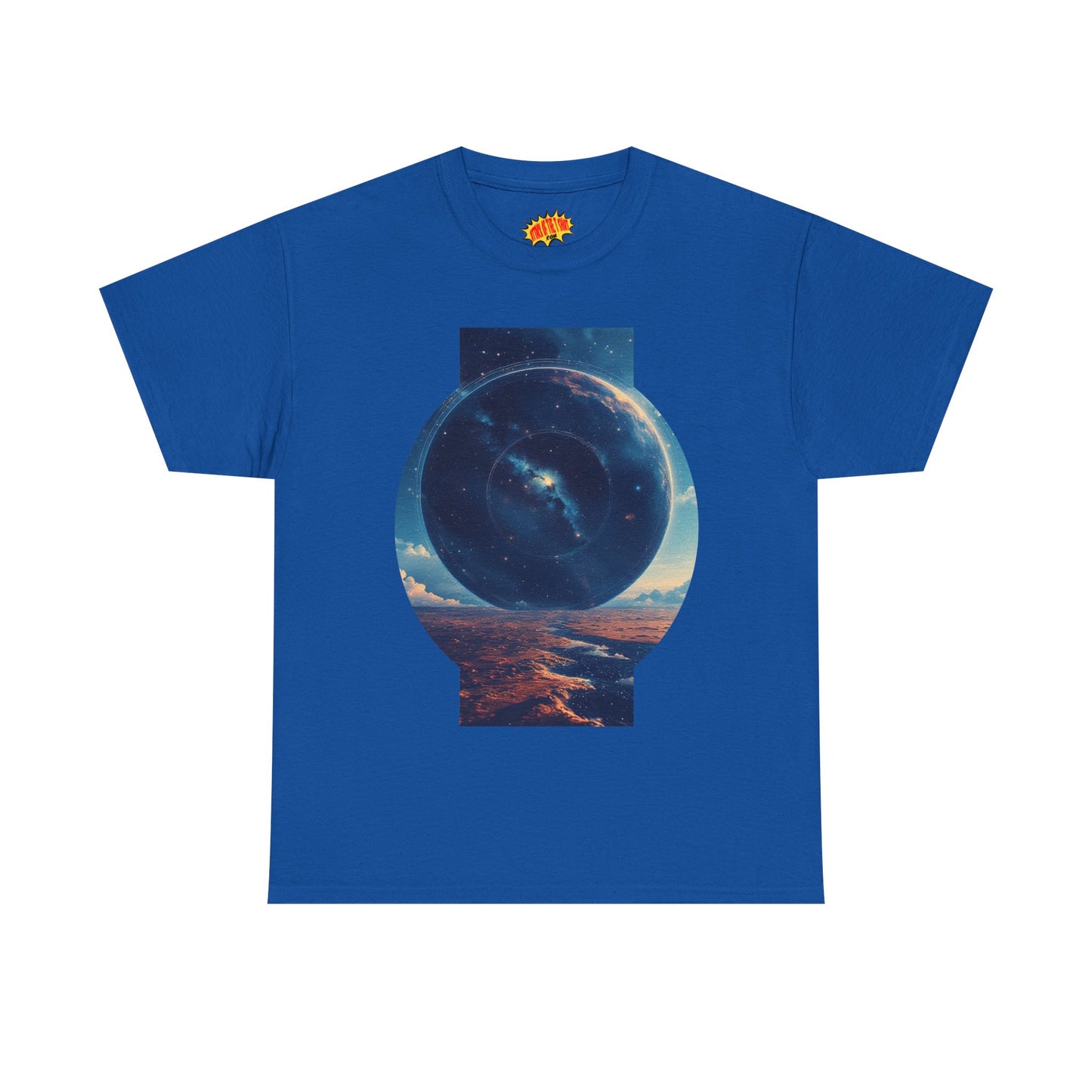 Round Galaxy Space Graphic Art Tee Shirt *Multiple Colors*