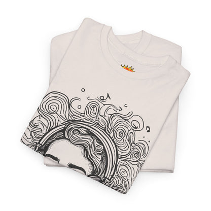 Line Drawing Portrait Graphic Music Art Tee Shirt