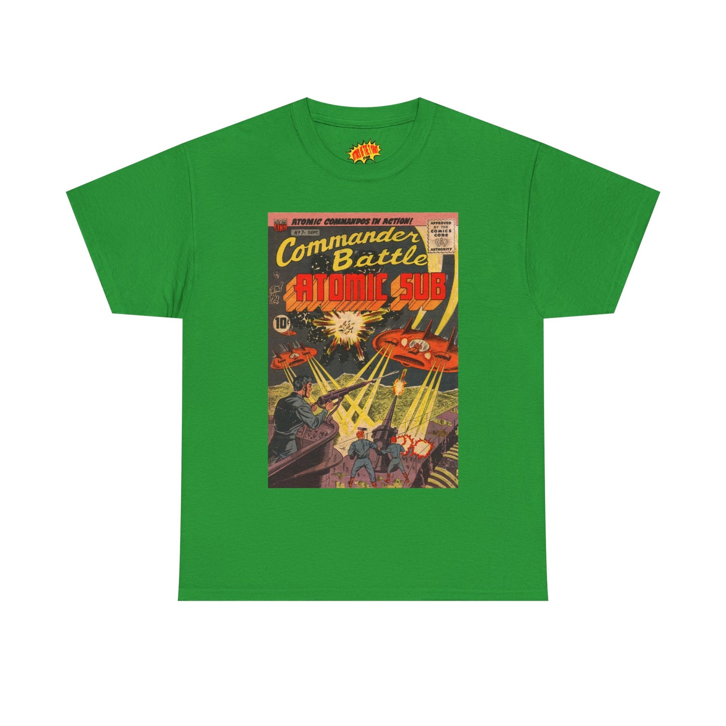 Commander Battle Atomic Sub No. 7 Comic Tee Shirt *Multiple Colors*