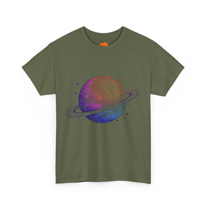 Space Art Ringed Planet Graphic Tee Shirt