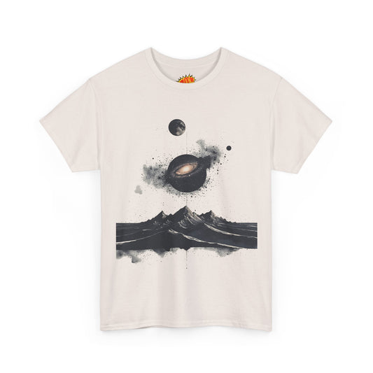 Minimalist Galaxy Art w/Planet Graphic Tee Shirt *Multiple Colors*
