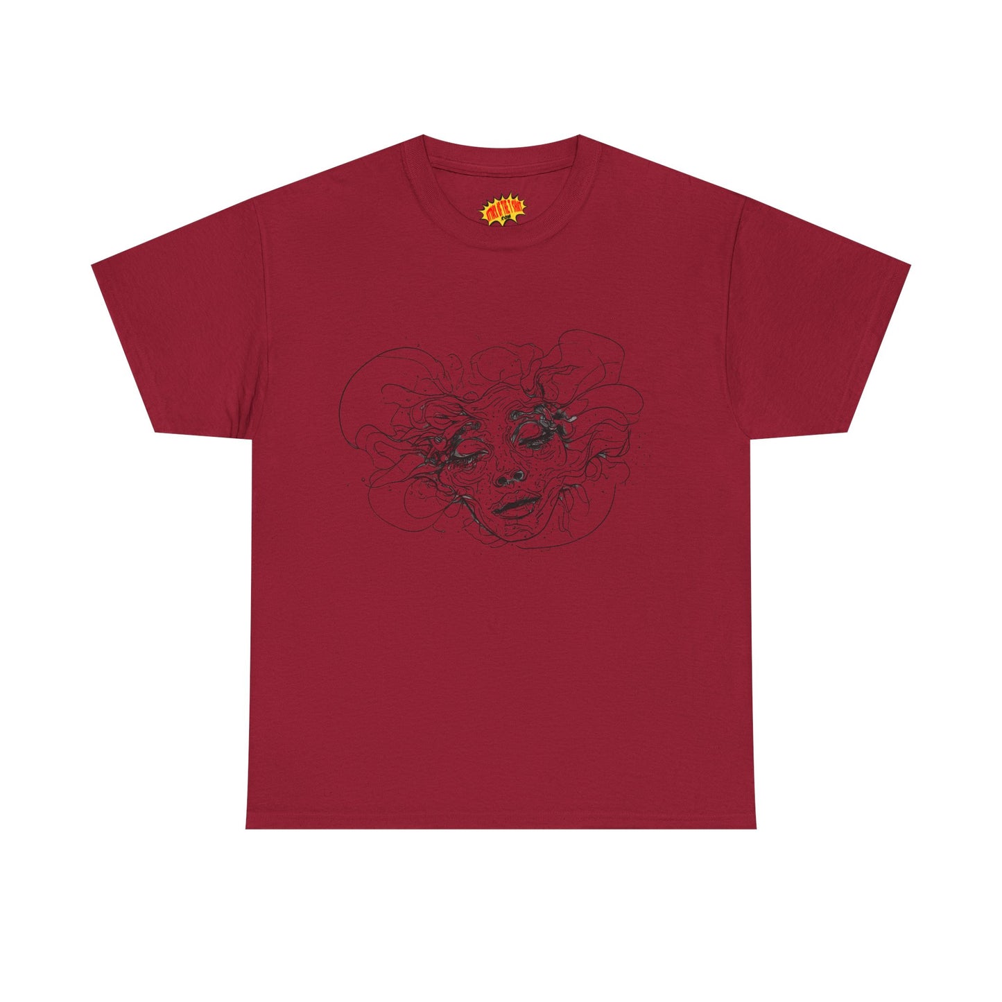 Abstract Face Line Drawing Graphic Art Tee Shirt *Multiple Colors*