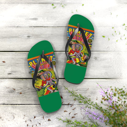 Planet Comics #2 Flip Flops Green *Multiple Sizes Available*