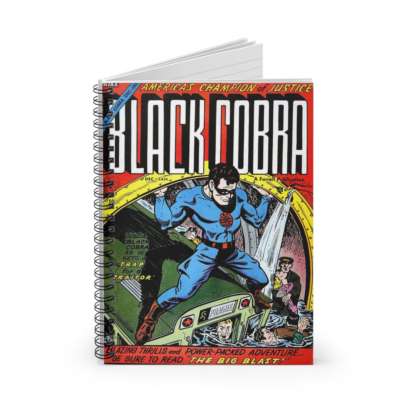 Black Cobra December - January Comic Book Cover Notebook