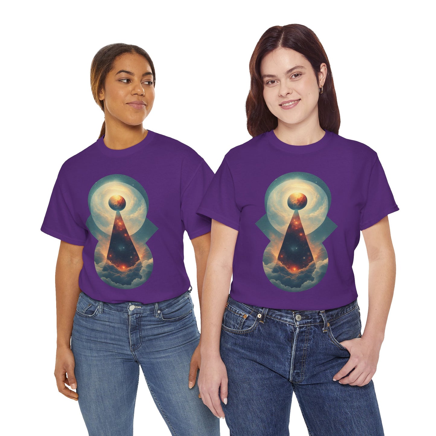Geometric Galaxy Graphic Space Art Tee Shirt *Multiple Colors*