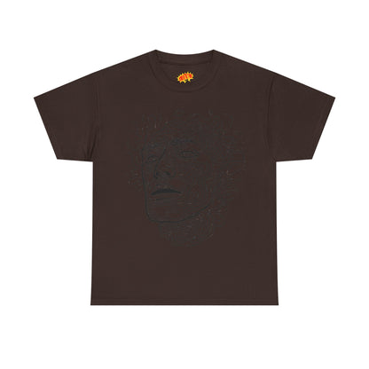 Human Face Line Drawing Portrait Graphic Art Tee Shirt
