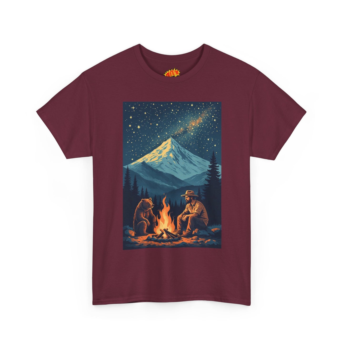 Mountain Man w/Bear Campfire T-Shirt *Multiple Colors*