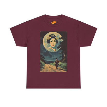 Night Traveller w/Full Moon Geisha Woman T-Shirt