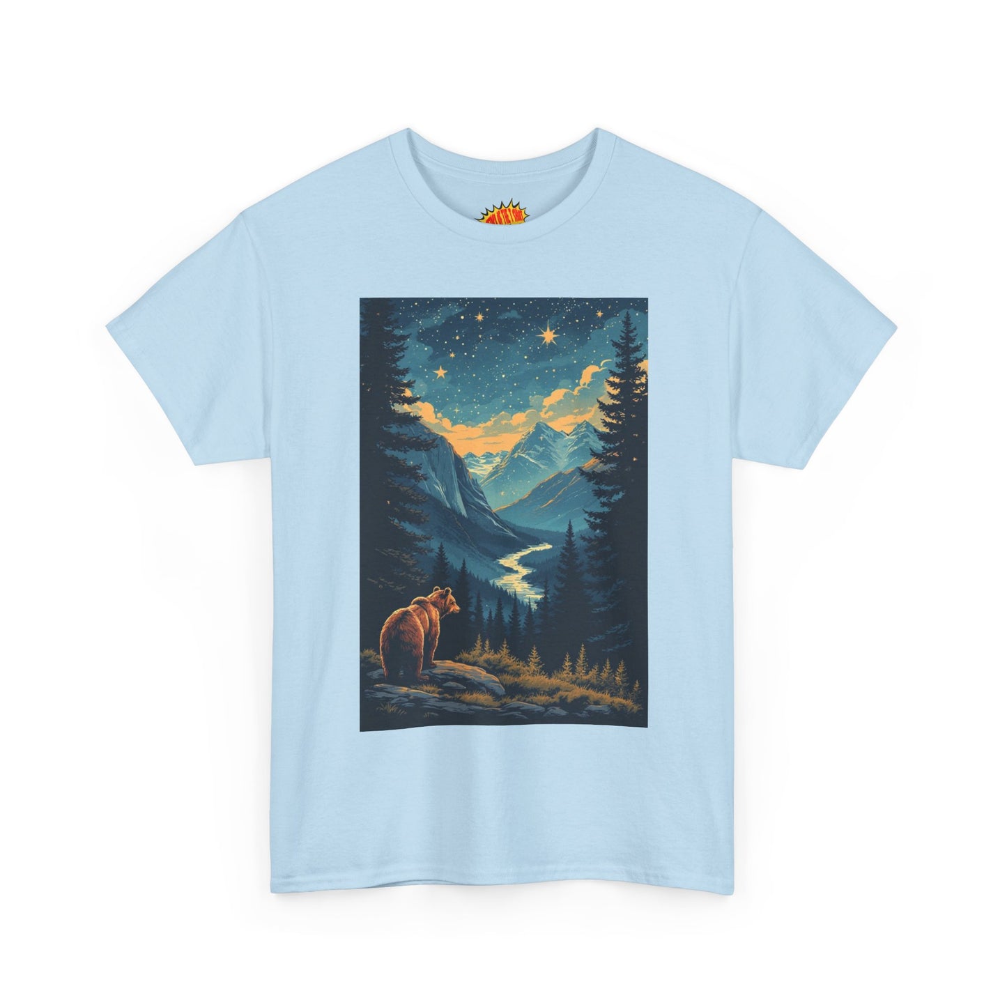 Mountain Valley Bear Night Scene T-Shirt *Multiple Colors*