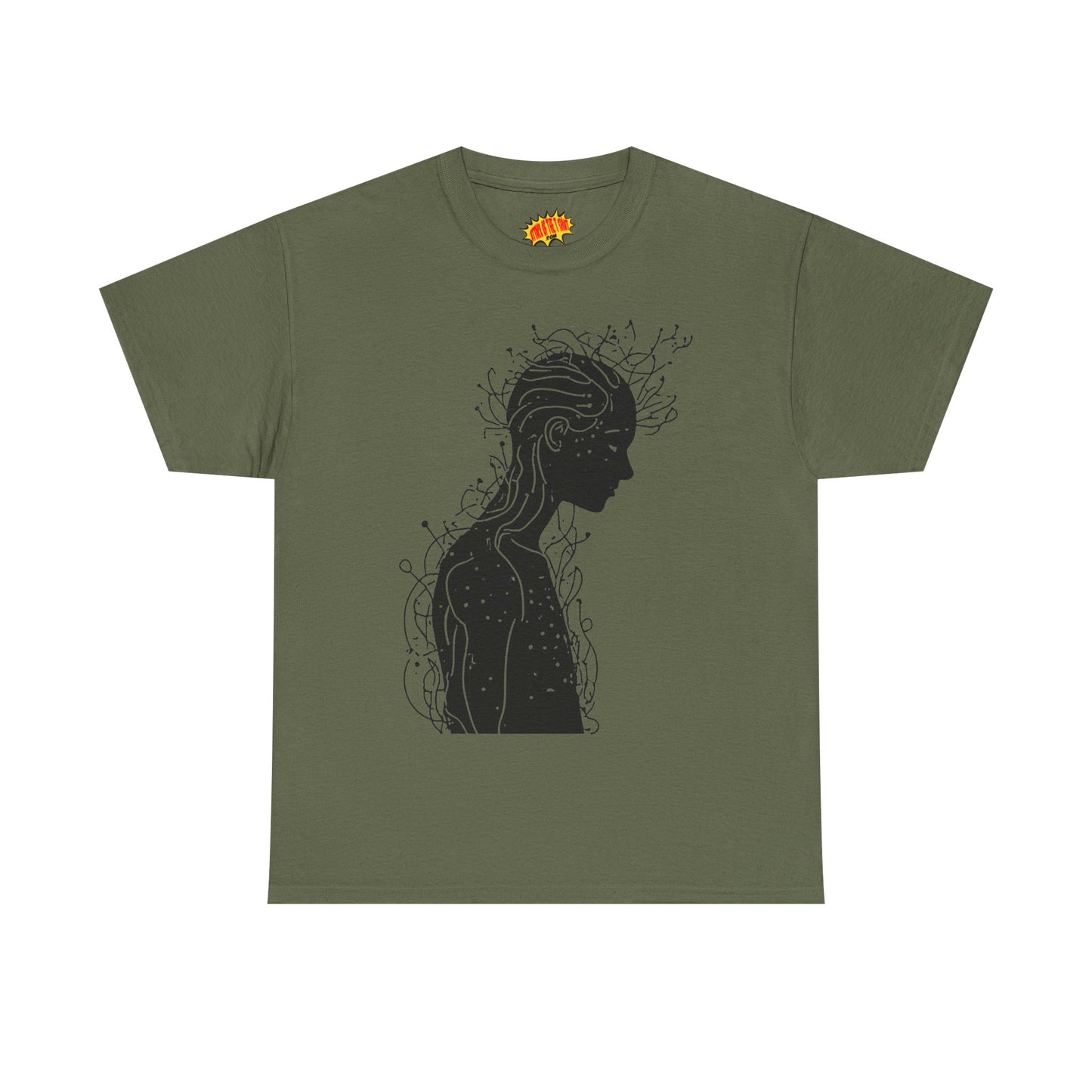 Human Silhouette Line Drawing Graphic Art Tee Shirt *Multiple Colors*