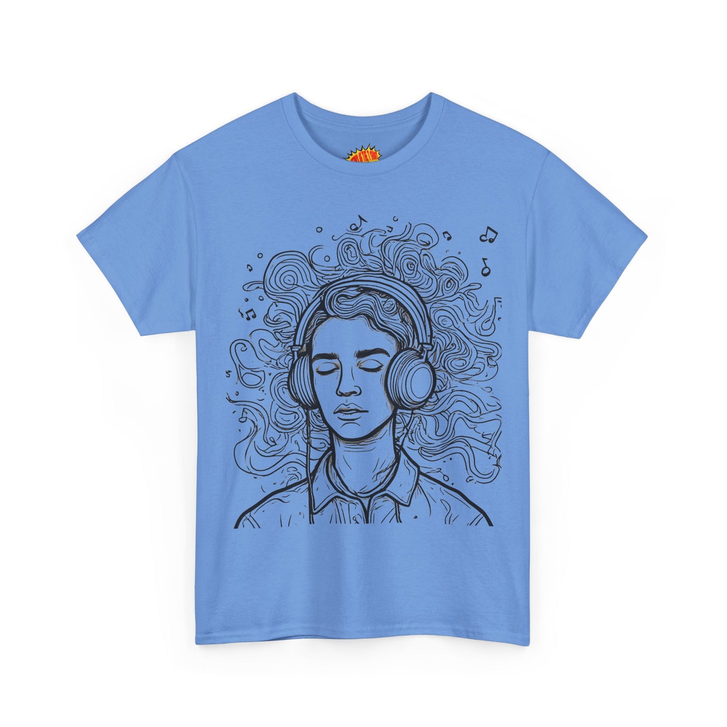 Line Drawing Portrait Graphic Music Art Tee Shirt *Multiple Colors*