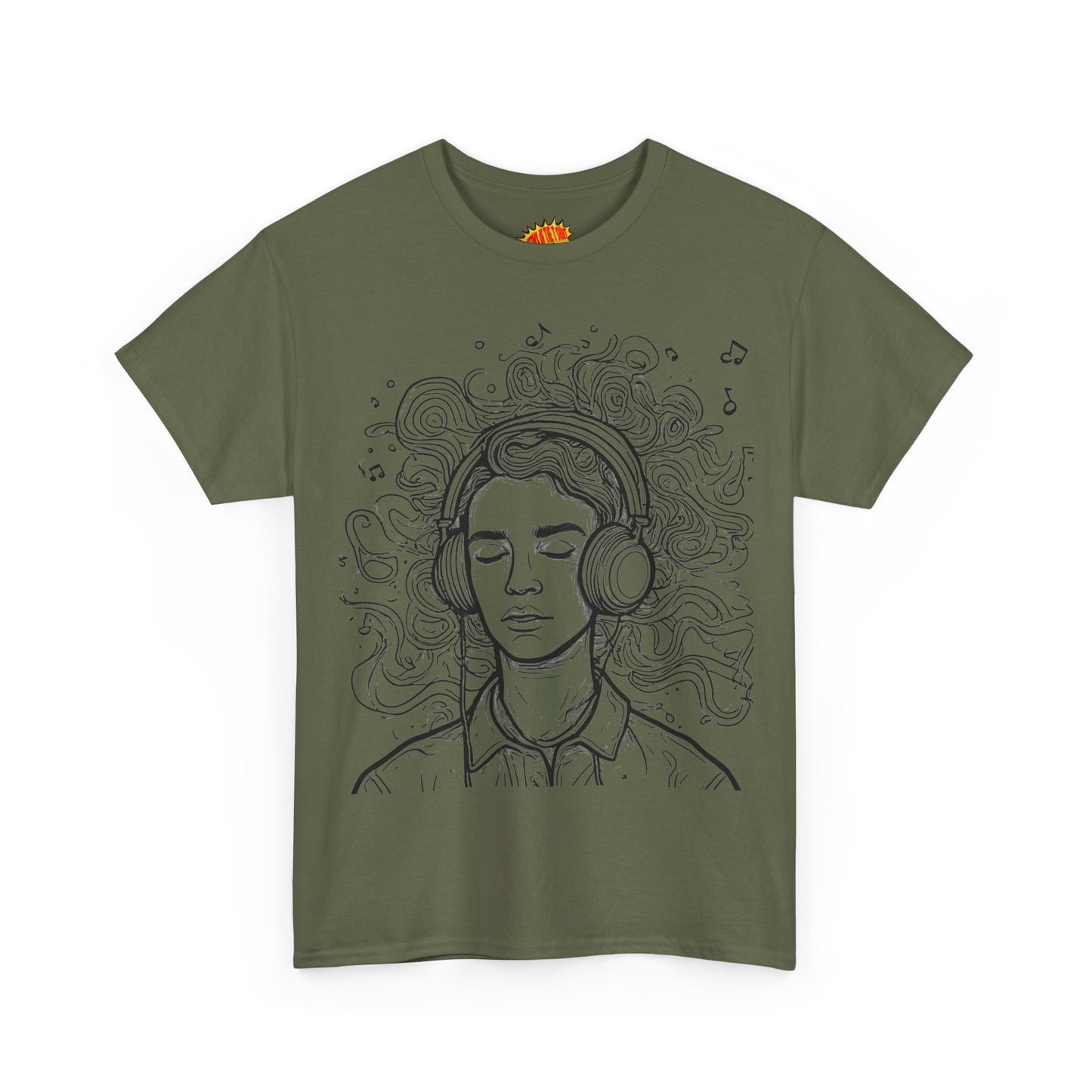 Line Drawing Portrait Graphic Music Art Tee Shirt *Multiple Colors*