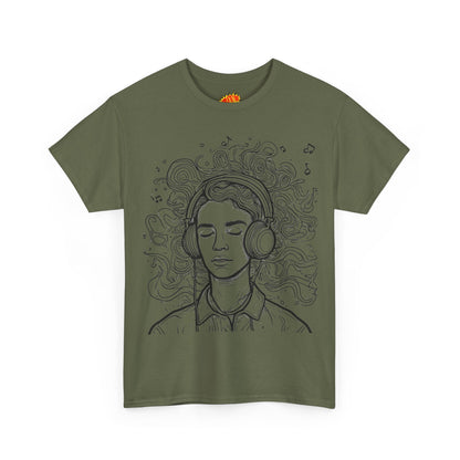 Line Drawing Portrait Graphic Music Art Tee Shirt
