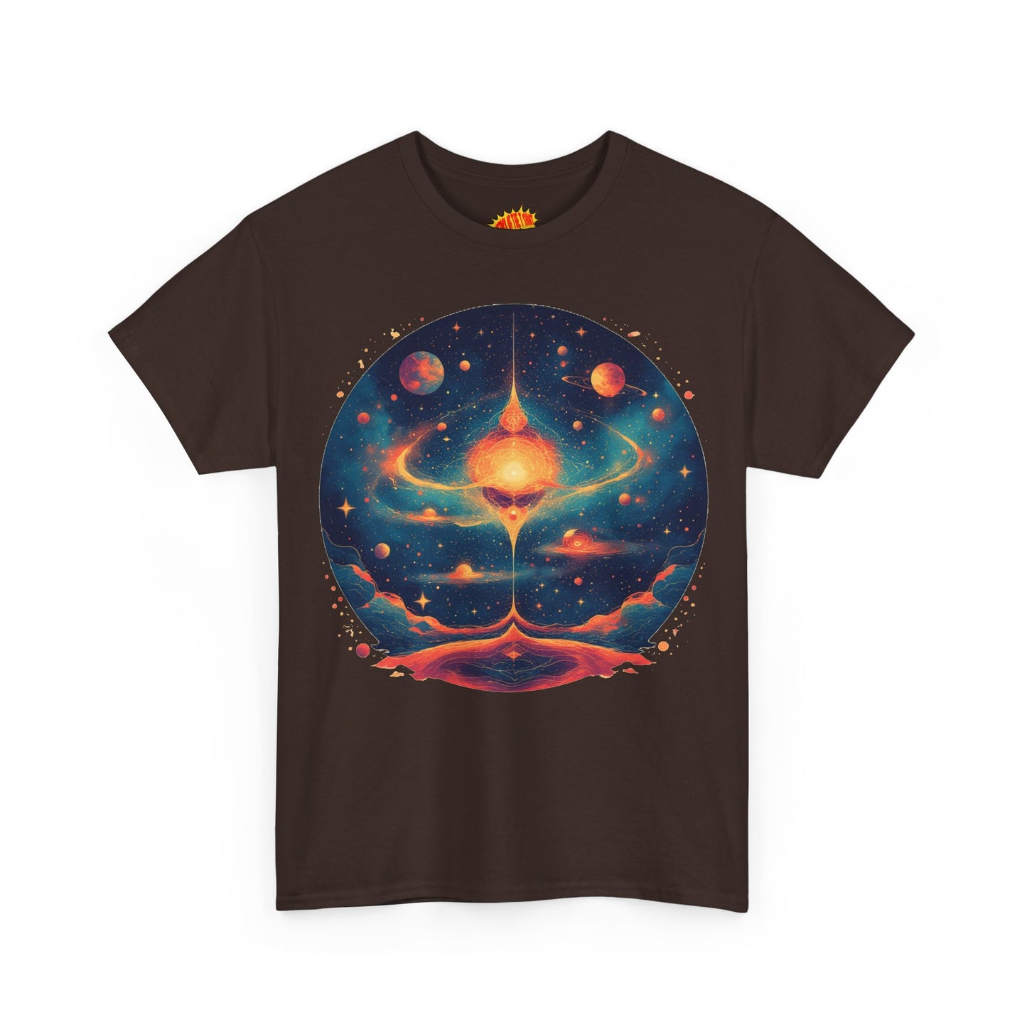 Round Galaxy w/Planets Graphic Tee Shirt *Multiple Colors*