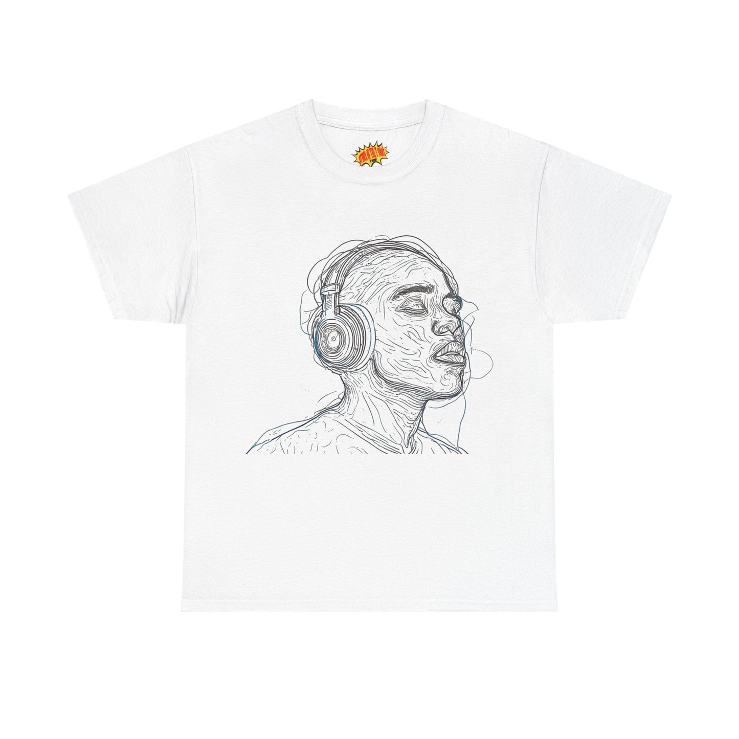 Line Drawing Portrait Graphic Music Art Tee Shirt *Multiple Colors*