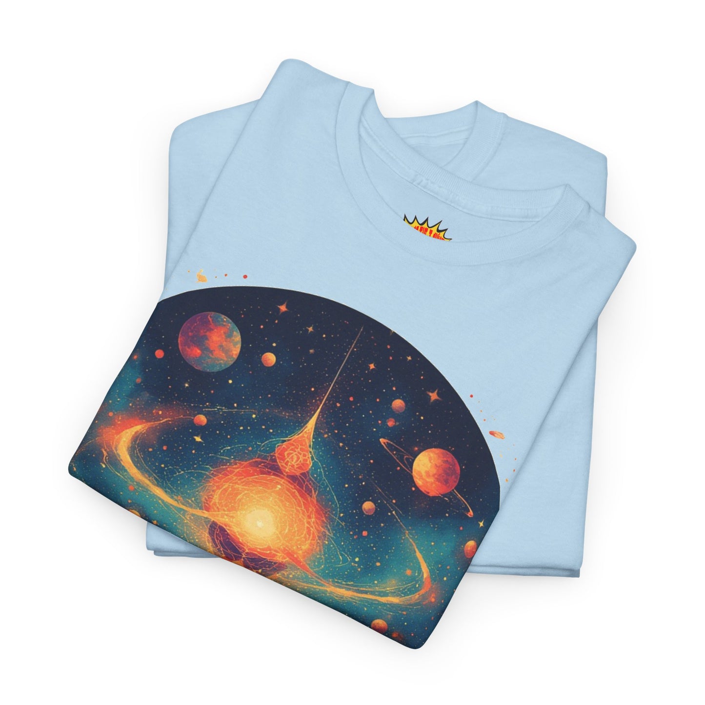 Round Galaxy w/Planets Graphic Tee Shirt *Multiple Colors*