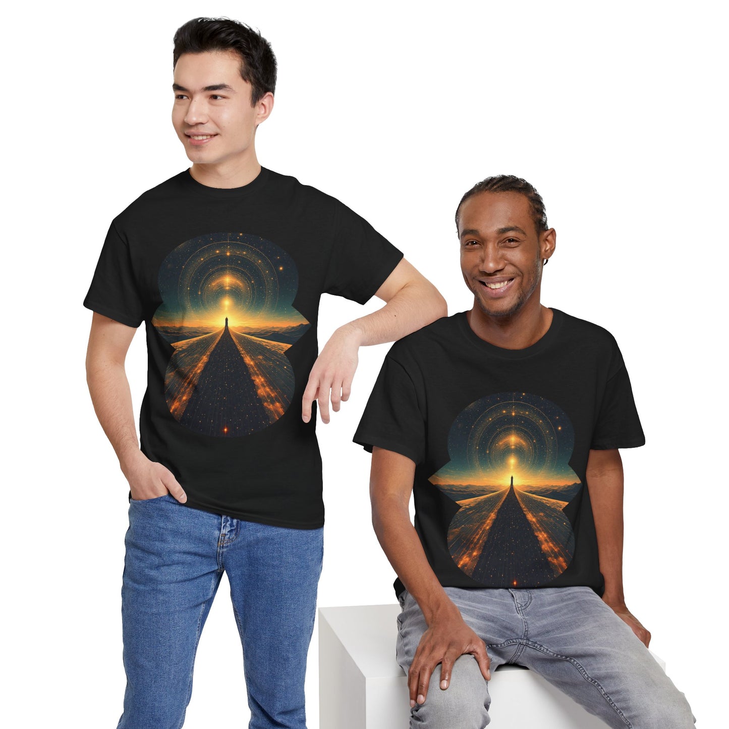 Cosmic Path Space Graphic Art Tee Shirt *Multiple Colors*