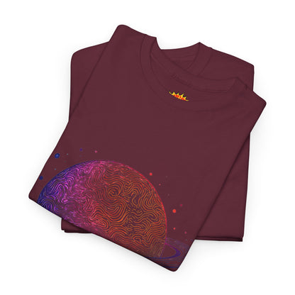 Space Art Ringed Planet Graphic Tee Shirt