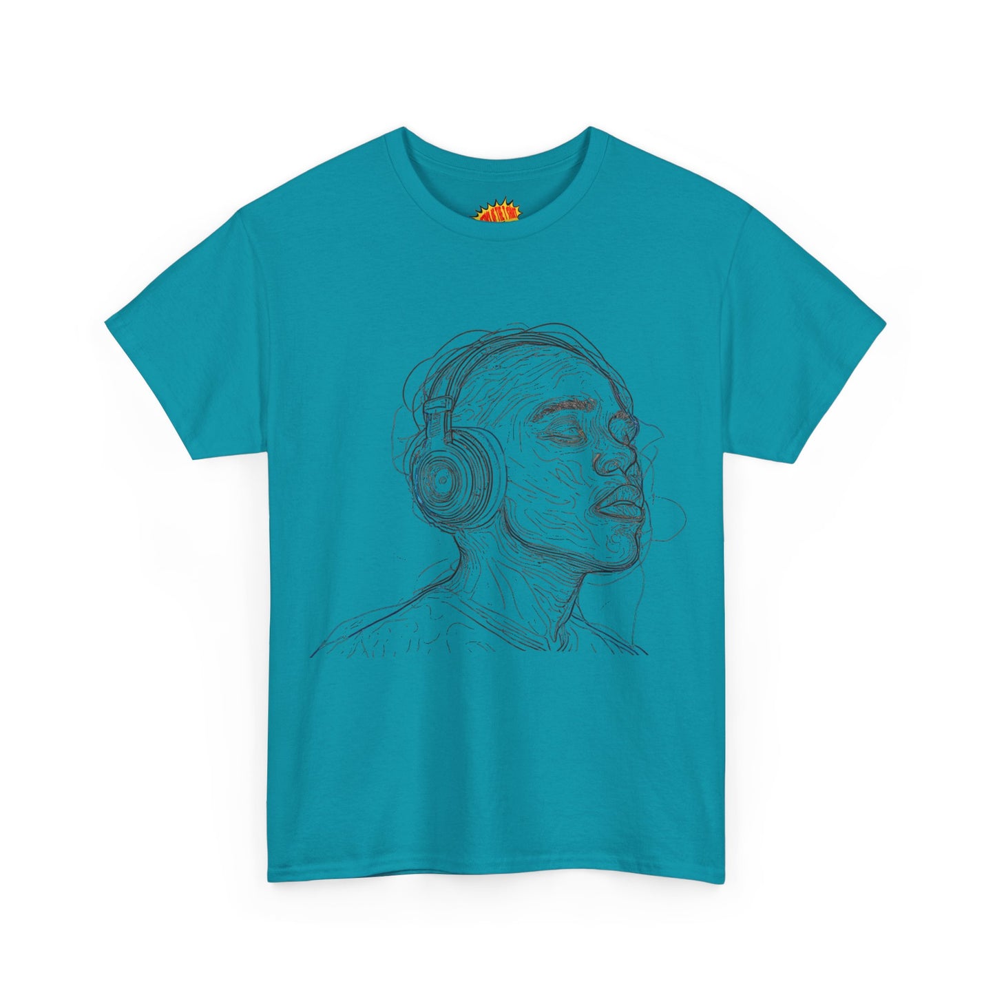 Line Drawing Portrait Graphic Music Art Tee Shirt *Multiple Colors*
