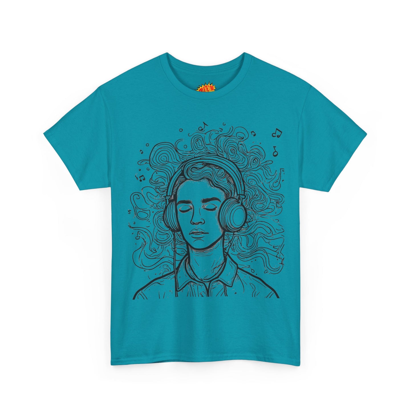 Line Drawing Portrait Graphic Music Art Tee Shirt *Multiple Colors*