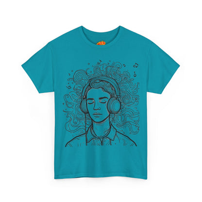 Line Drawing Portrait Graphic Music Art Tee Shirt