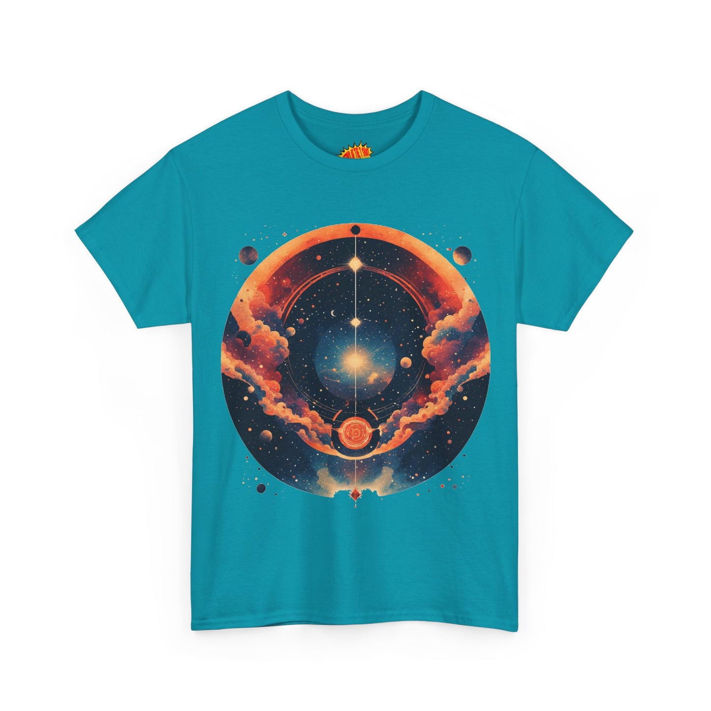 Round Galaxy Graphic Tee Shirt *Multiple Colors*