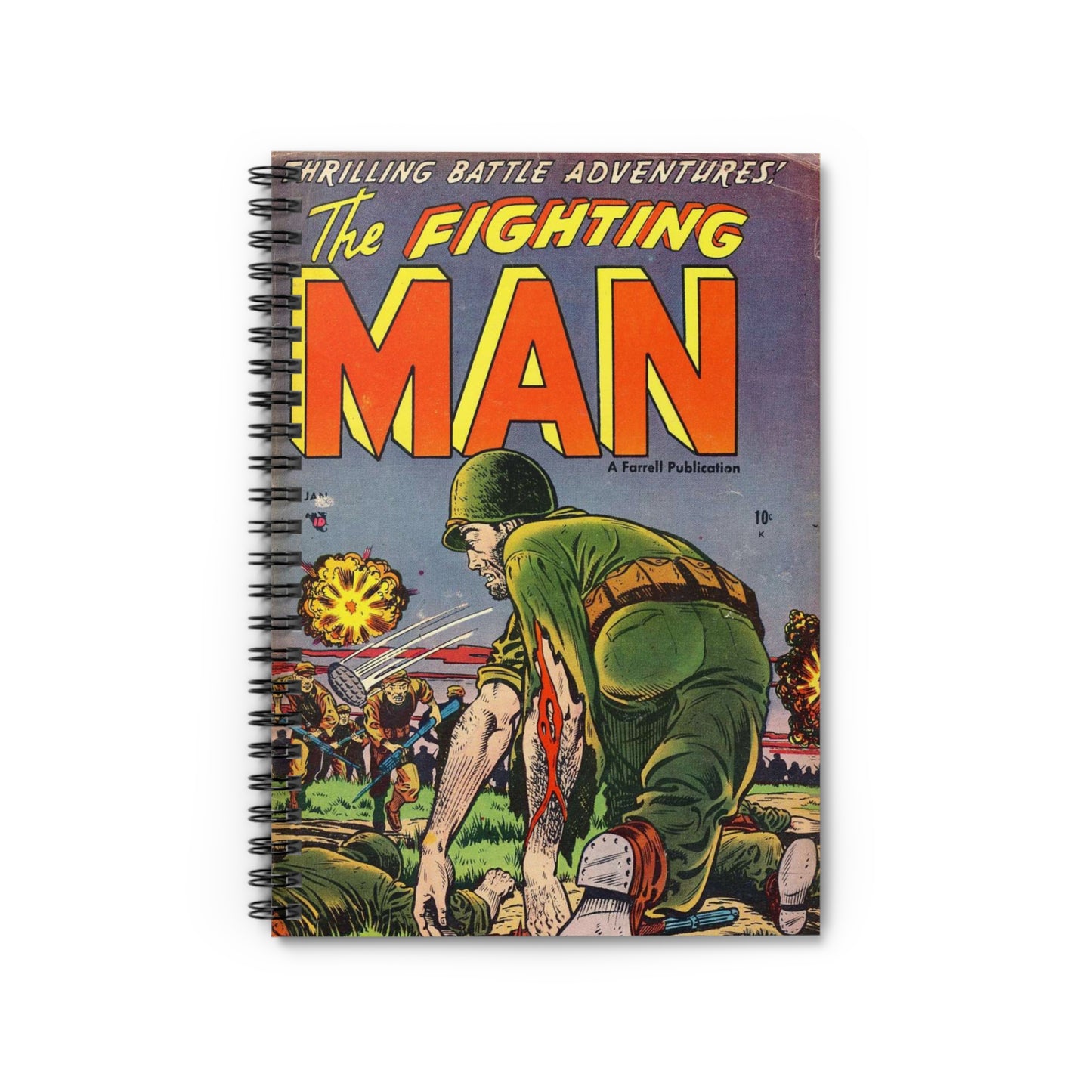 The Fighting Man January Comic Book Cover Notebook