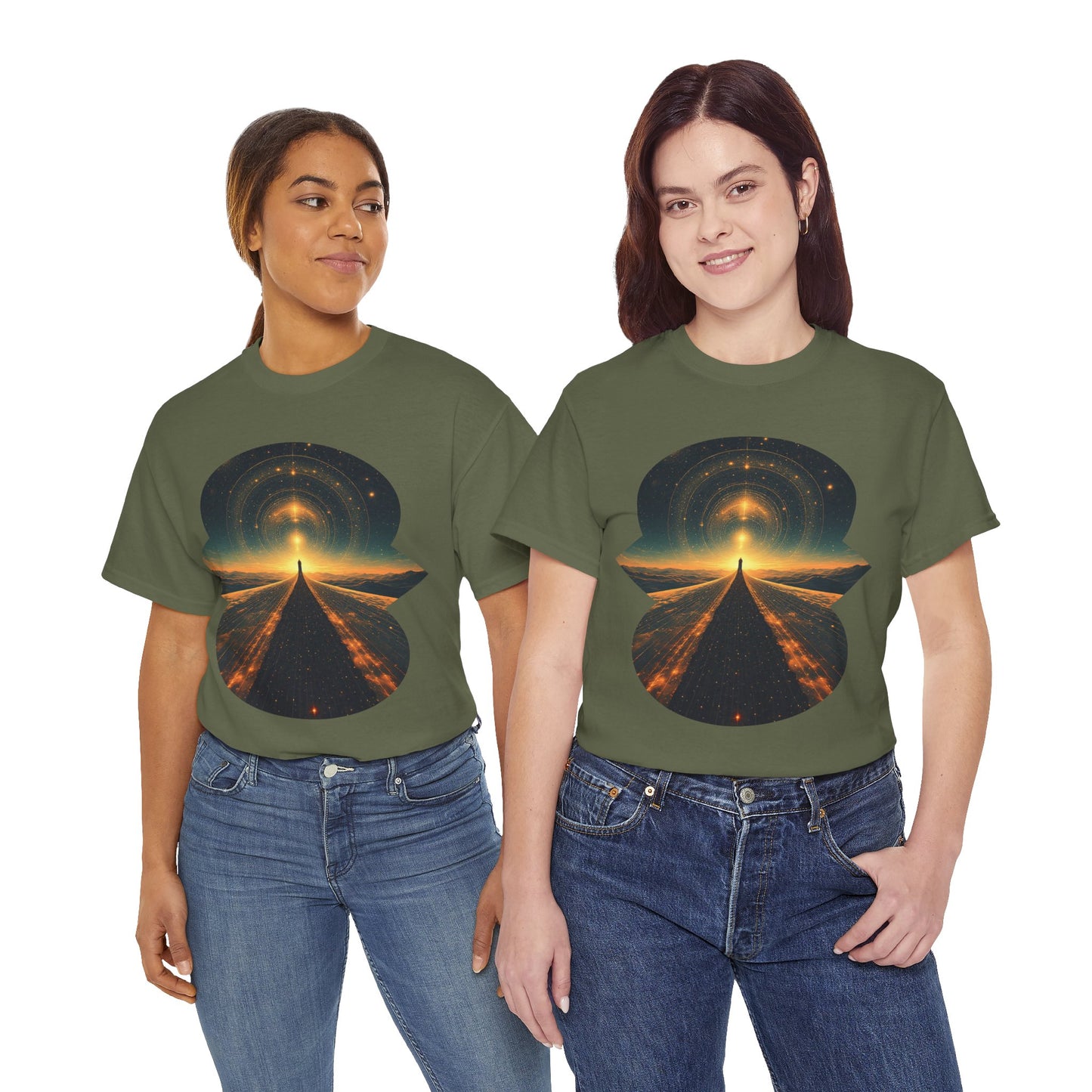Cosmic Path Space Graphic Art Tee Shirt *Multiple Colors*