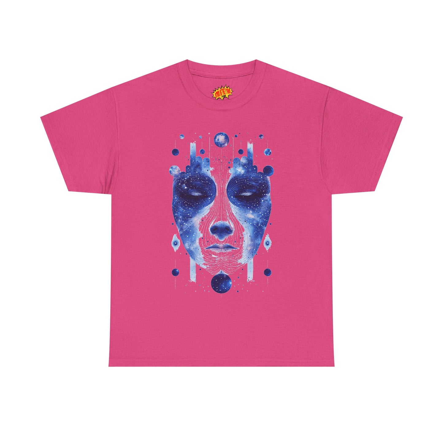 Cosmic Face Galaxy Graphic Space Art Tee Shirt *Multiple Colors*