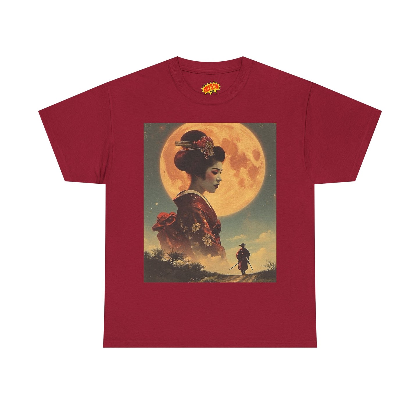 Geisha & Samurai w/Blood Moon T-Shirt *Multiple Colors*