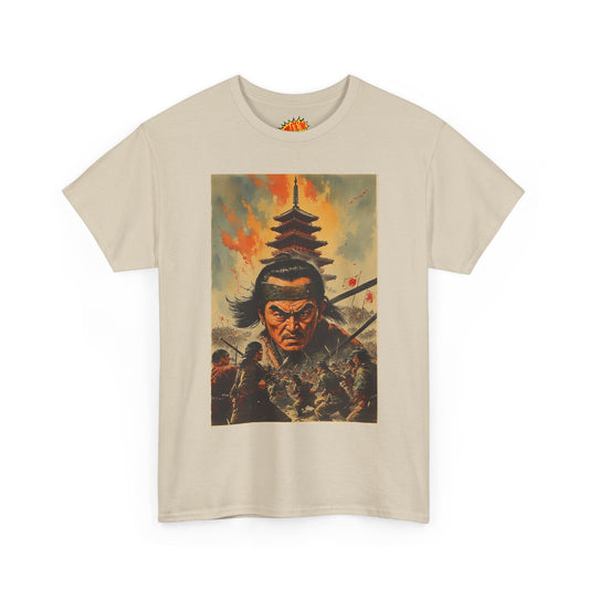 Vintage Style Japanese Samurai Battle Scene T-Shirt *Multiple Colors*