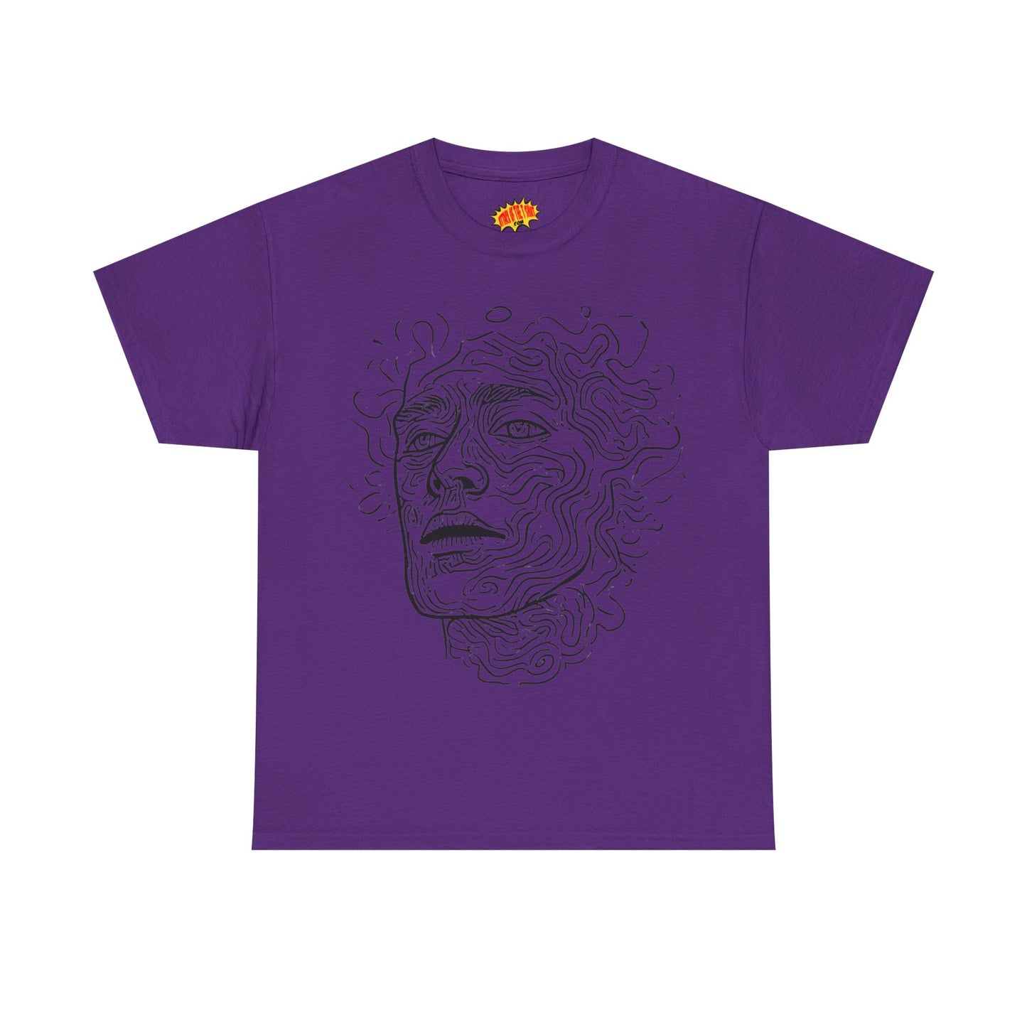 Human Face Line Drawing Portrait Graphic Art Tee Shirt *Multiple Colors*