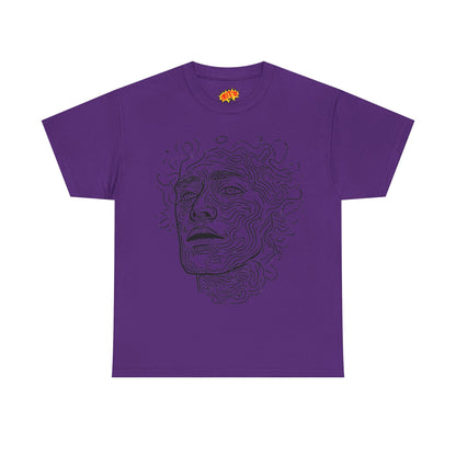 Human Face Line Drawing Portrait Graphic Art Tee Shirt