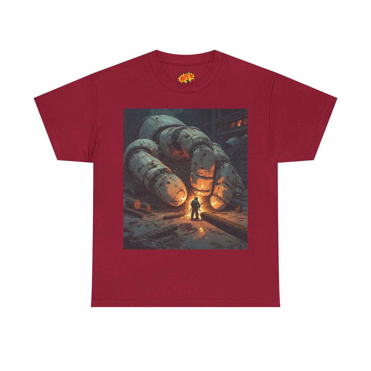 Anime Factory Welder w/Giant Robot Mech Hand T-Shirt *Multiple Colors*