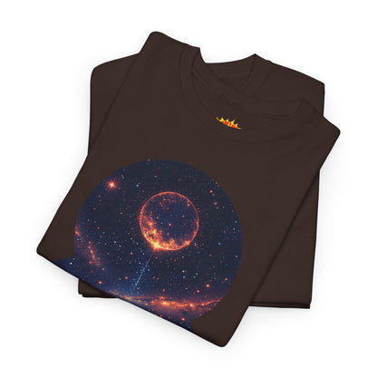 Cosmic Meditation w/Planet Space Graphic Art Tee Shirt