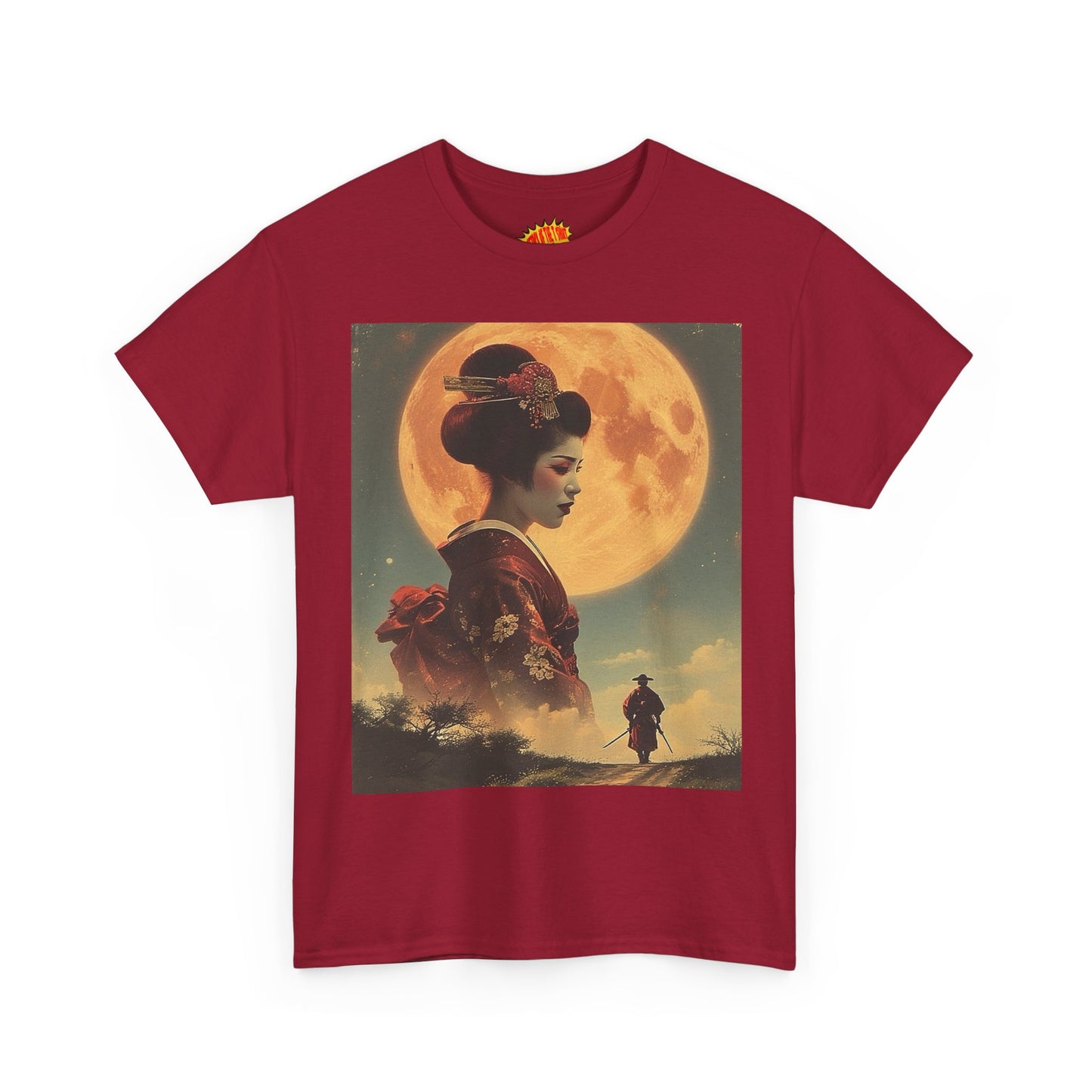 Geisha & Samurai w/Blood Moon T-Shirt *Multiple Colors*