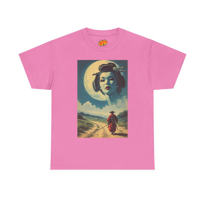 Travelling Samurai w/Moon Geisha Woman T-Shirt