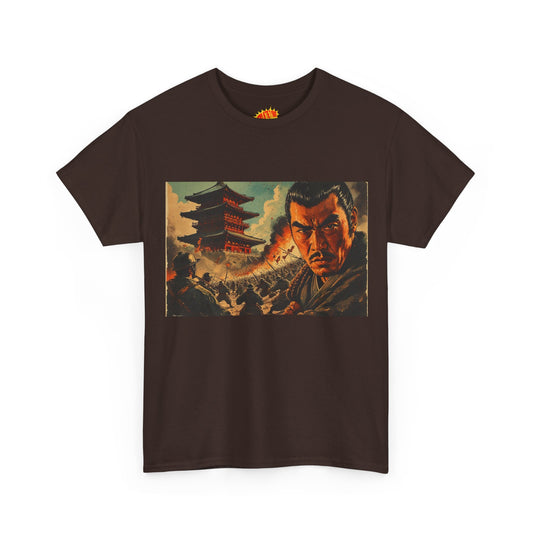Samurai Warrior Vintage Style Battle Scene T-Shirt *Multiple Colors*