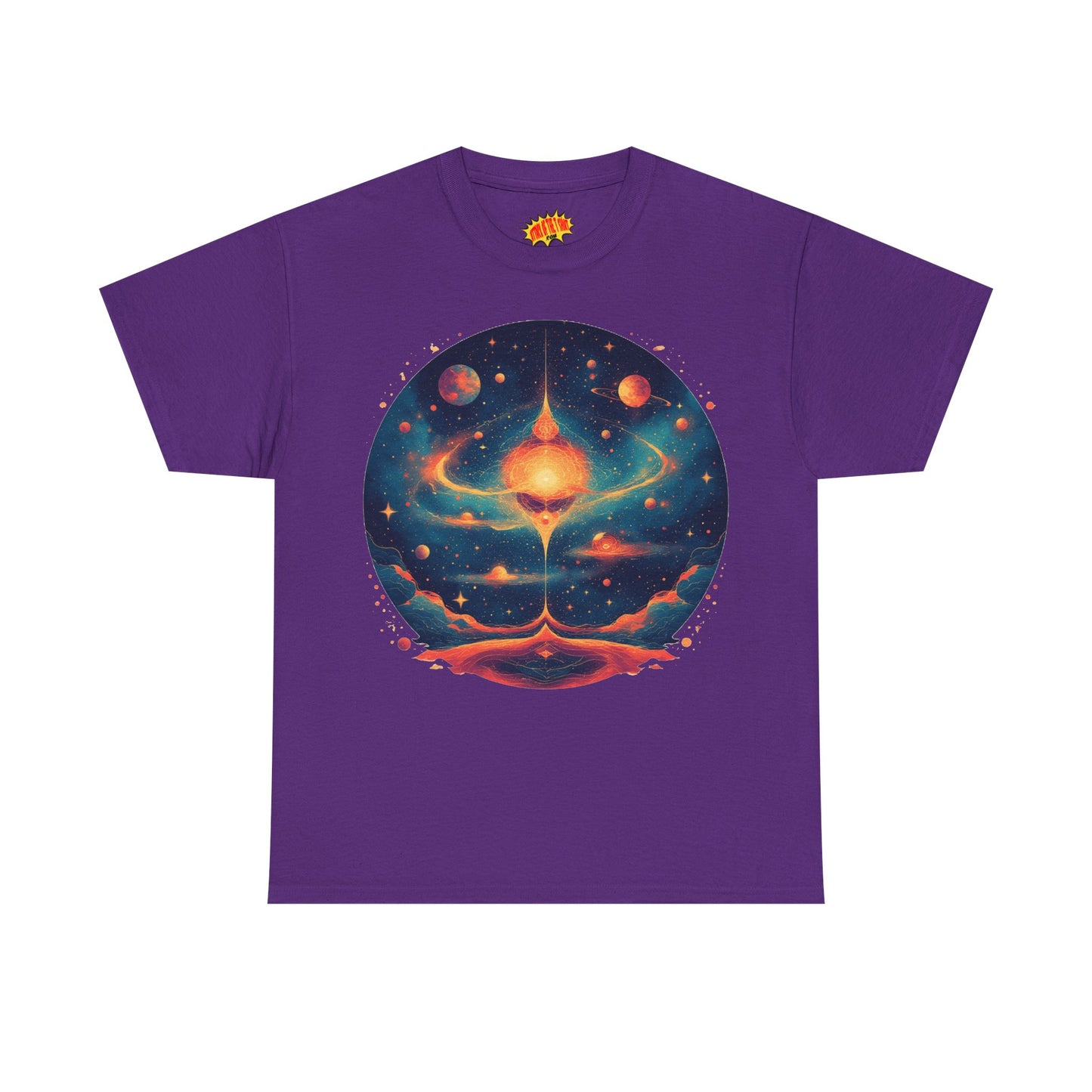 Round Galaxy w/Planets Graphic Tee Shirt *Multiple Colors*