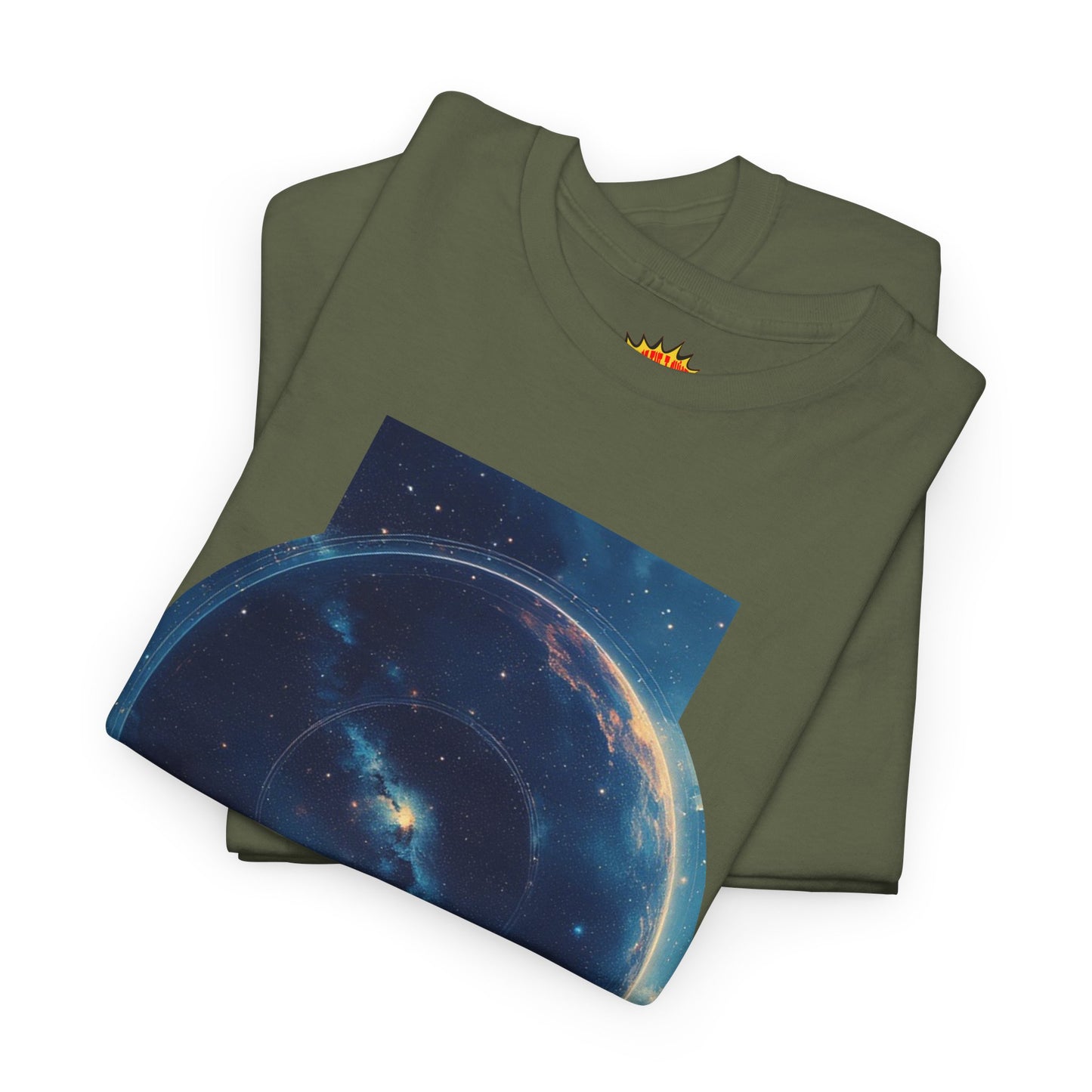 Round Galaxy Space Graphic Art Tee Shirt *Multiple Colors*