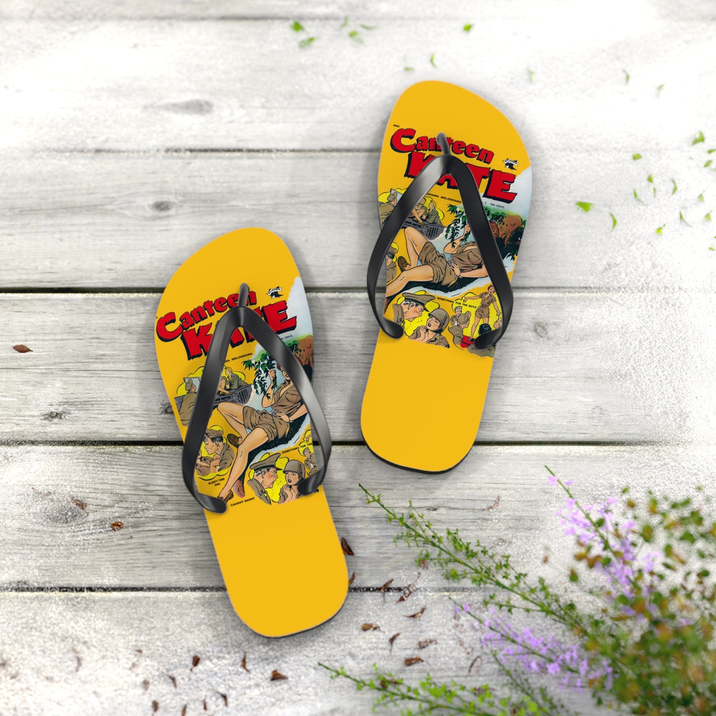 Canteen Kate #1 Flip Flops Yellow *Multiple Sizes Available*