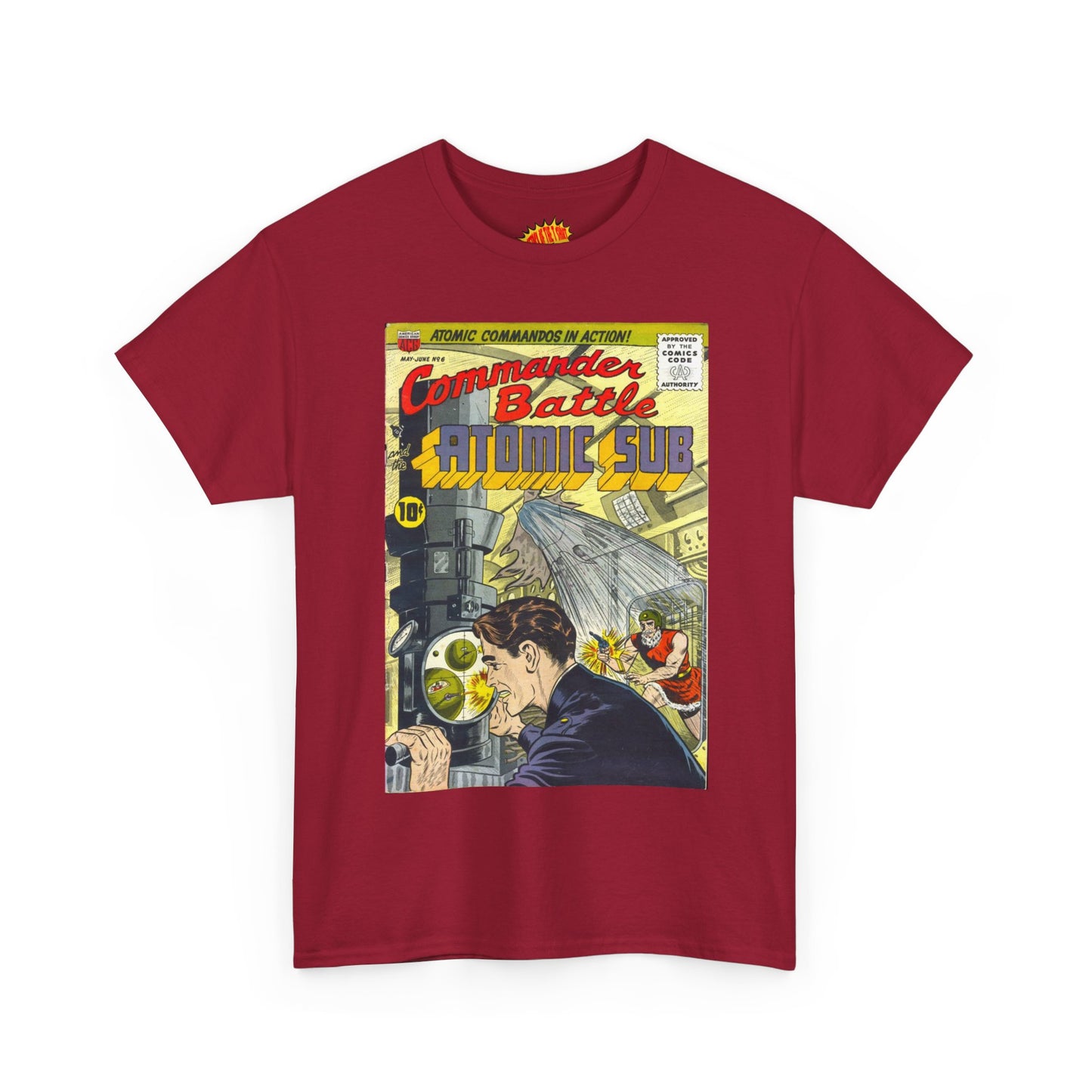 Commander Battle Atomic Sub No. 6 Comic Tee Shirt *Multiple Colors*