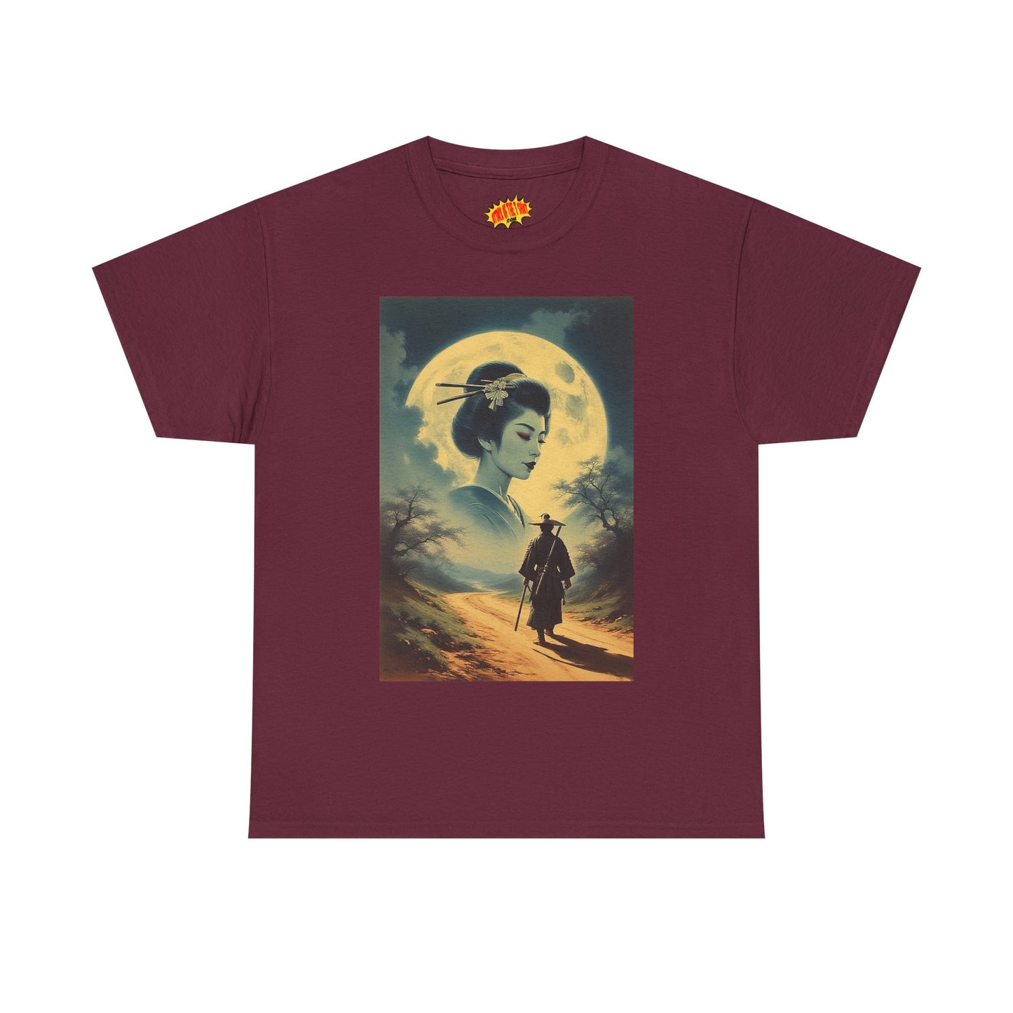 Walking Samurai w/Full Moon Woman T-Shirt *Multiple Colors*
