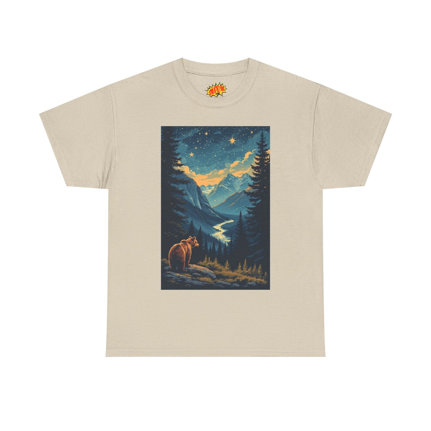 Mountain Valley Bear Night Scene T-Shirt *Multiple Colors*