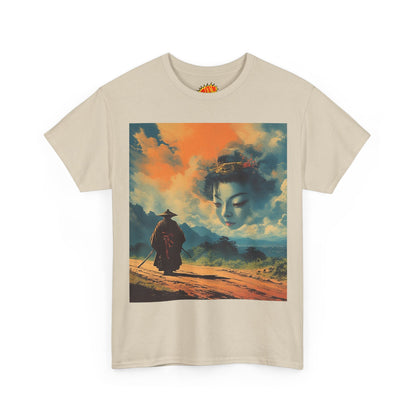 Travelling Samurai w/Cloud Geisha Woman T-Shirt