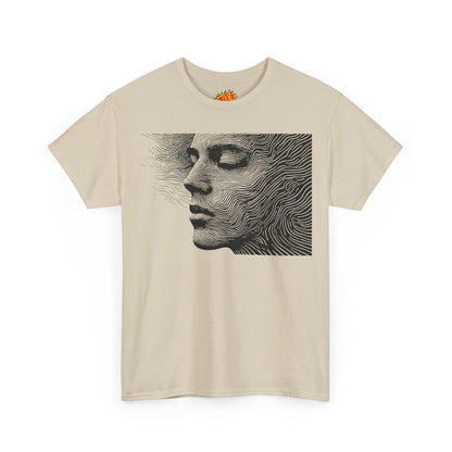 Face Line Drawing Portrait Graphic Art Tee Shirt
