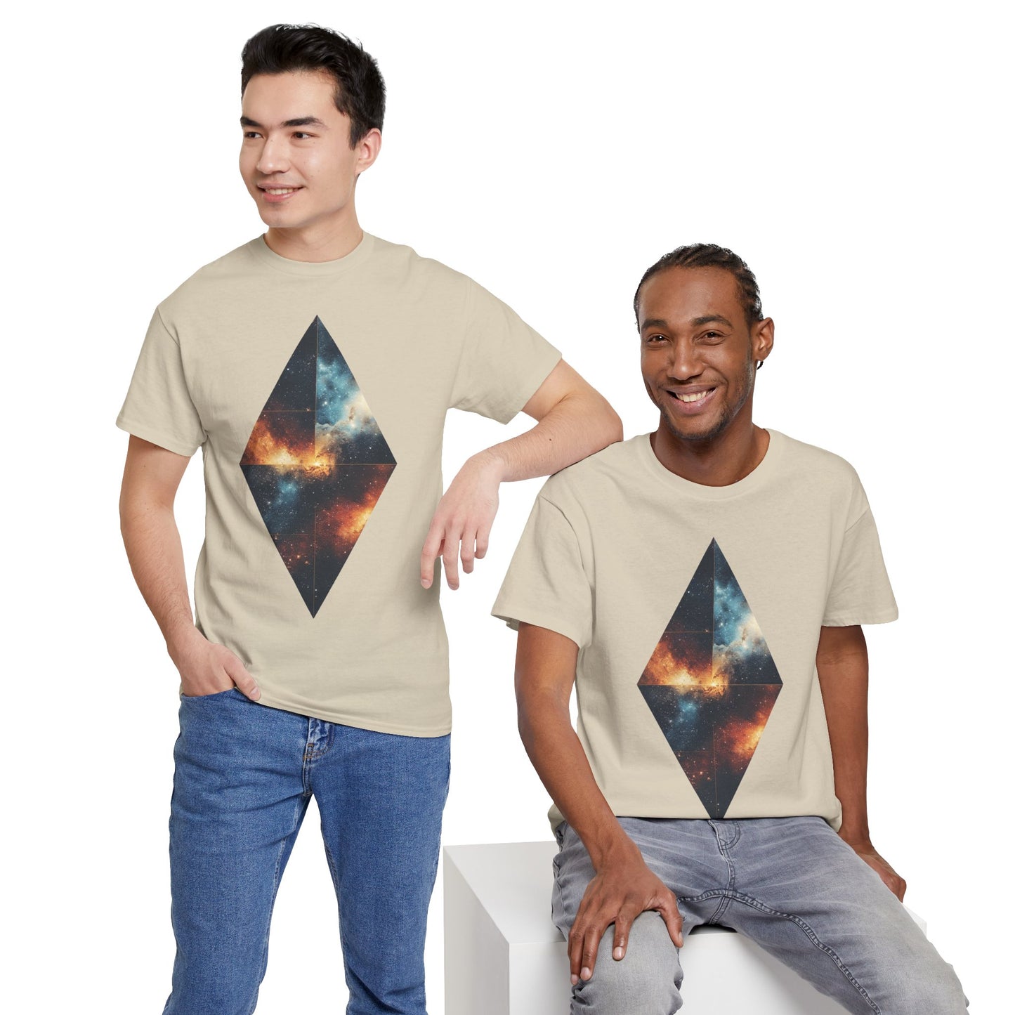 Diamond Shape Nebula Graphic Space Art Tee Shirt *Multiple Colors*
