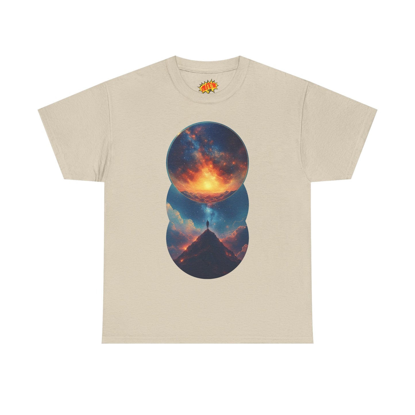 Round Cosmic Galaxy Graphic Art Tee Shirt *Multiple Colors*